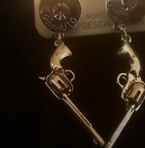 Silver Revolver Earrings